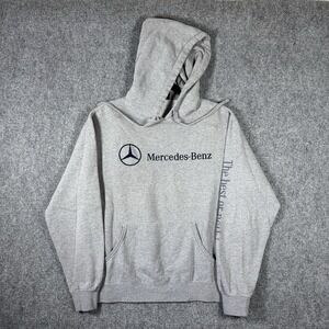 Mercedes Benz Pullover Hoodie Lightweight Jacket Gray Mens Size Medium #2305